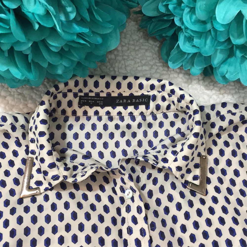 Zara Basic Silk Button Up Top Blouse - image 2